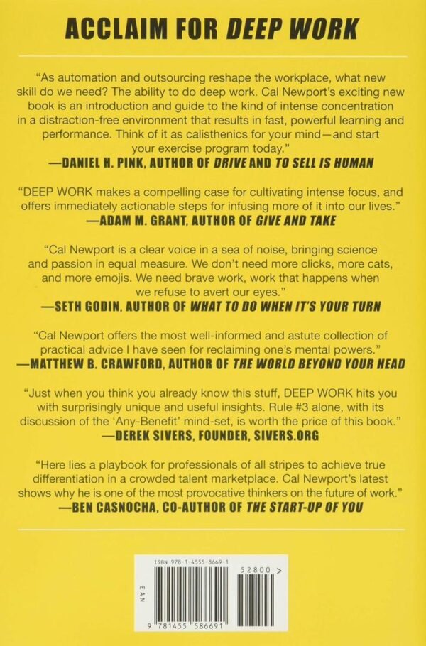 Deep Work: Rules for Focused Success in a Distracted World by Cal ...